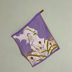 ハンカチ ガーゼ タオル 3枚セット 35cmx40cm 入園入学　紐付き 3枚目の画像