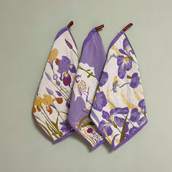 ハンカチ ガーゼ タオル 3枚セット 35cmx40cm 入園入学　紐付き 2枚目の画像