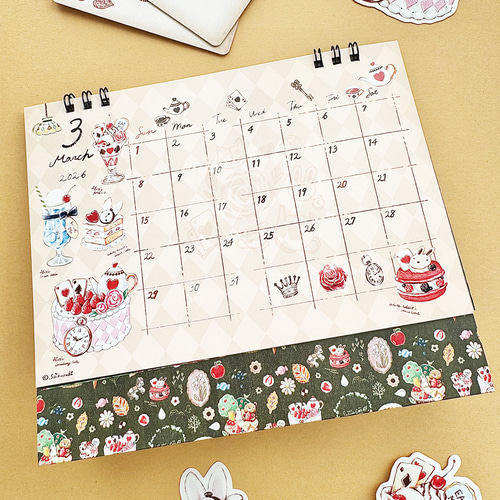 スイーツがいっぱい！sakurabaCAFE スイーツ卓上カレンダー2026