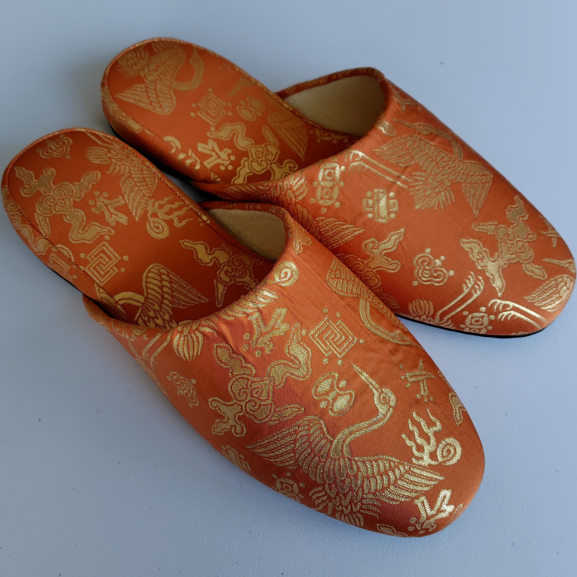 日本サイズ【30cm】着物リメイク和風スリッパ　高級感　日本製　大きめ　袋帯リメイク　スリッパ　履物　旅館　ホテル