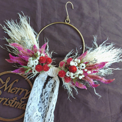 受注制作　千日紅リース 秋からの千日紅リース | iichi 日々の暮らしを心地よくする