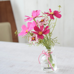 3種類のピンクコスモスアレンジ《フェイクウォーター》Creema限定　【敬老の日　誕生日】 5枚目の画像