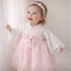 七五三 アンティークエプロンドレス 被布エプロン 120 子供服 faye22