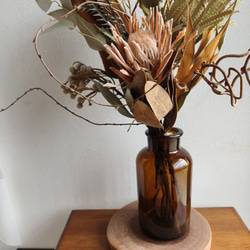 瑠璃色　ガラス　花瓶 ガラス瓶 日本製 吹きガラス 明治・大正 蓋つき 直径12cm