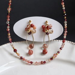 『詩幸虹』大きな虹入りアメトリンとハイクリアーシトリンのマクラメネックレス 天然石】 【ハンドメイド】ほのかな虹とヒーリング☆クリスタル