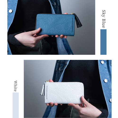 TIDY2.0 ボタニカル】長財布 ボタニカル柄 レディース 本革 ラウンド