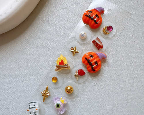 再再再販】No.17 耳ツボジュエリー 20粒 ハロウィン イヤリング