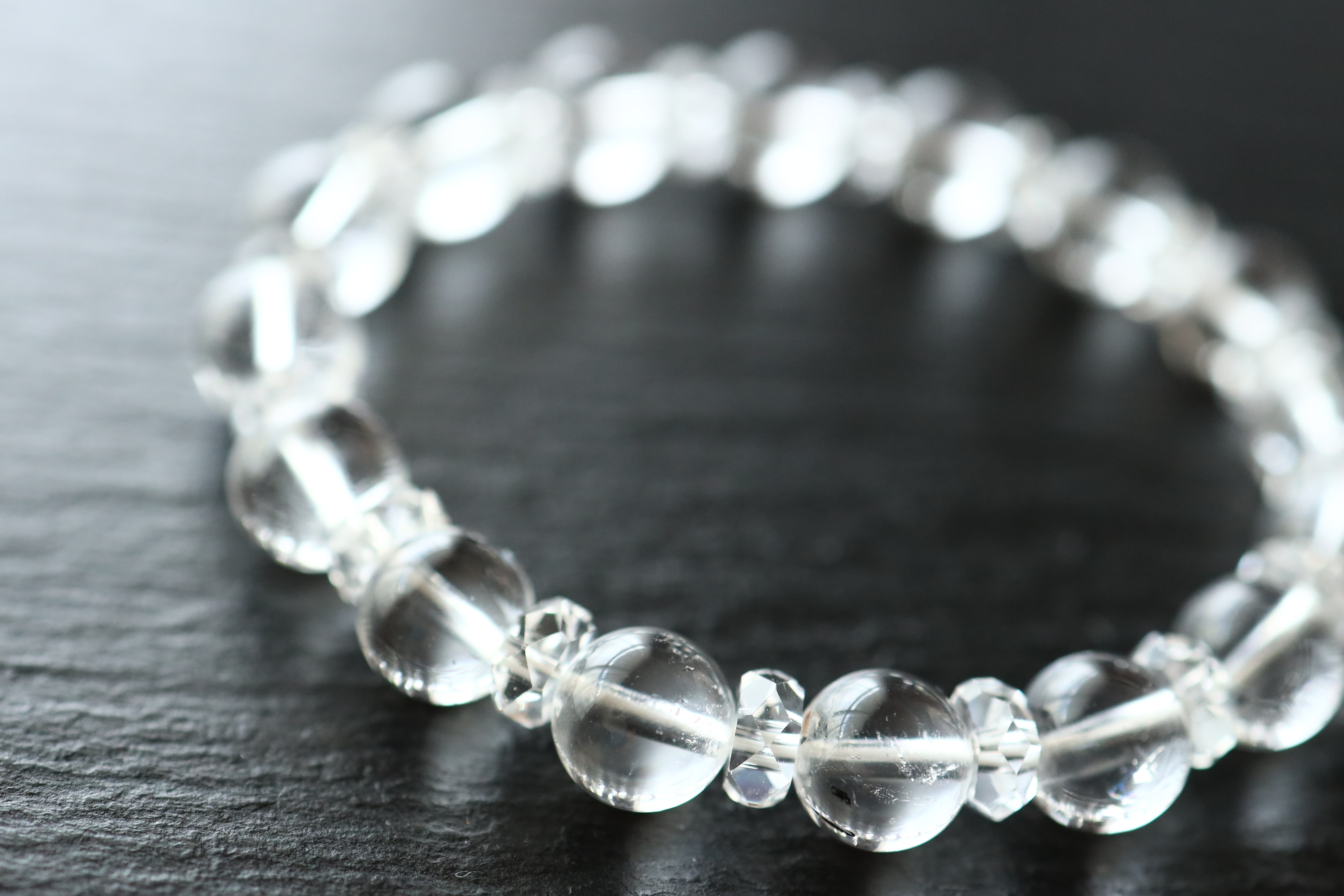 …☆プレミアムブレス☆レアストーン☆天使のギフト☆エレスチャルクォーツ：8ミリ&水晶☆…