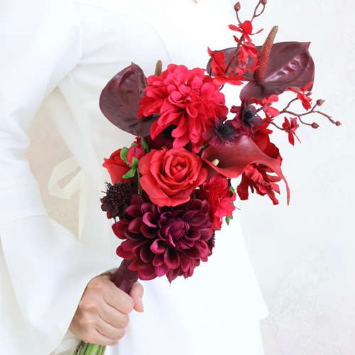 ウェディングブーケ　アームブーケ 清楚なカラーのアームブーケ～クラシカル～ - RoseMary GALLERY