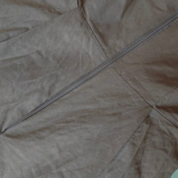 アンティーク調　スタントカラーレース付き　綿100%長袖ロングワンピース【秋冬春】ブラウンチェック柄 16枚目の画像