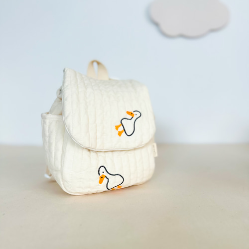 お名前刺繍OK》\ぐわぐわ/アヒルちゃんベビーリュック 一升餅リュック