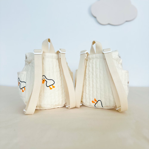 お名前刺繍OK》\ぐわぐわ/アヒルちゃんベビーリュック 一升餅リュック