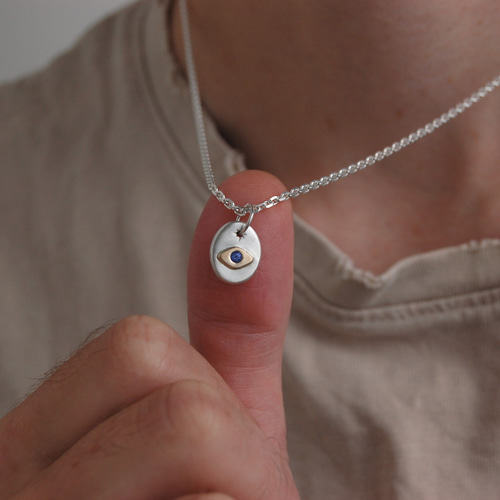 aiueaoui ハンドモチーフネックレス アミュレット Evil Eye（イーブルアイ）お守り アミュレットネックレス ネックレス