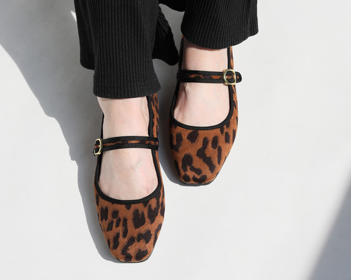 秋冬コーデのアクセント!レオパード メリージェーン！脱ぎ履き楽◎歩き