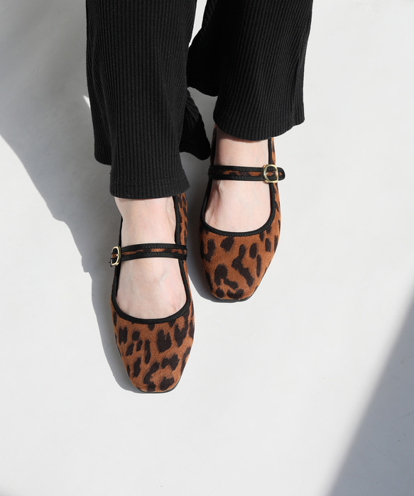 秋冬コーデのアクセント!レオパード メリージェーン！脱ぎ履き楽◎歩き
