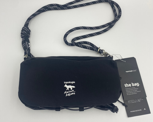 Maison Kitsunex Topologieトポロジー ショルダーバッグ ブラック