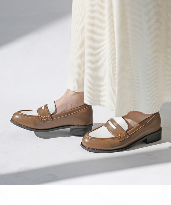 足にやさしいクッション入りで快適な履き心地＊毎日履きたくなる！！大人のきちんとローファー【S/M/L/LL】 1枚目の画像