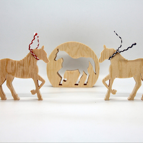 お正月ハンドメイド2026】干支飾り 干支組木 2026「午」 馬 ウマ