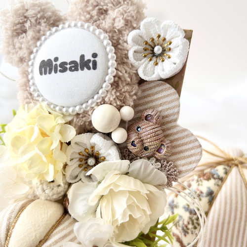 くまの羽子板】羽子板 名前入り ミニ羽子板と手毬セット 100日祝い