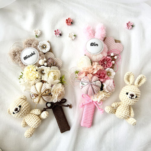 くまの羽子板】羽子板 名前入り ミニ羽子板と手毬セット 100日祝い