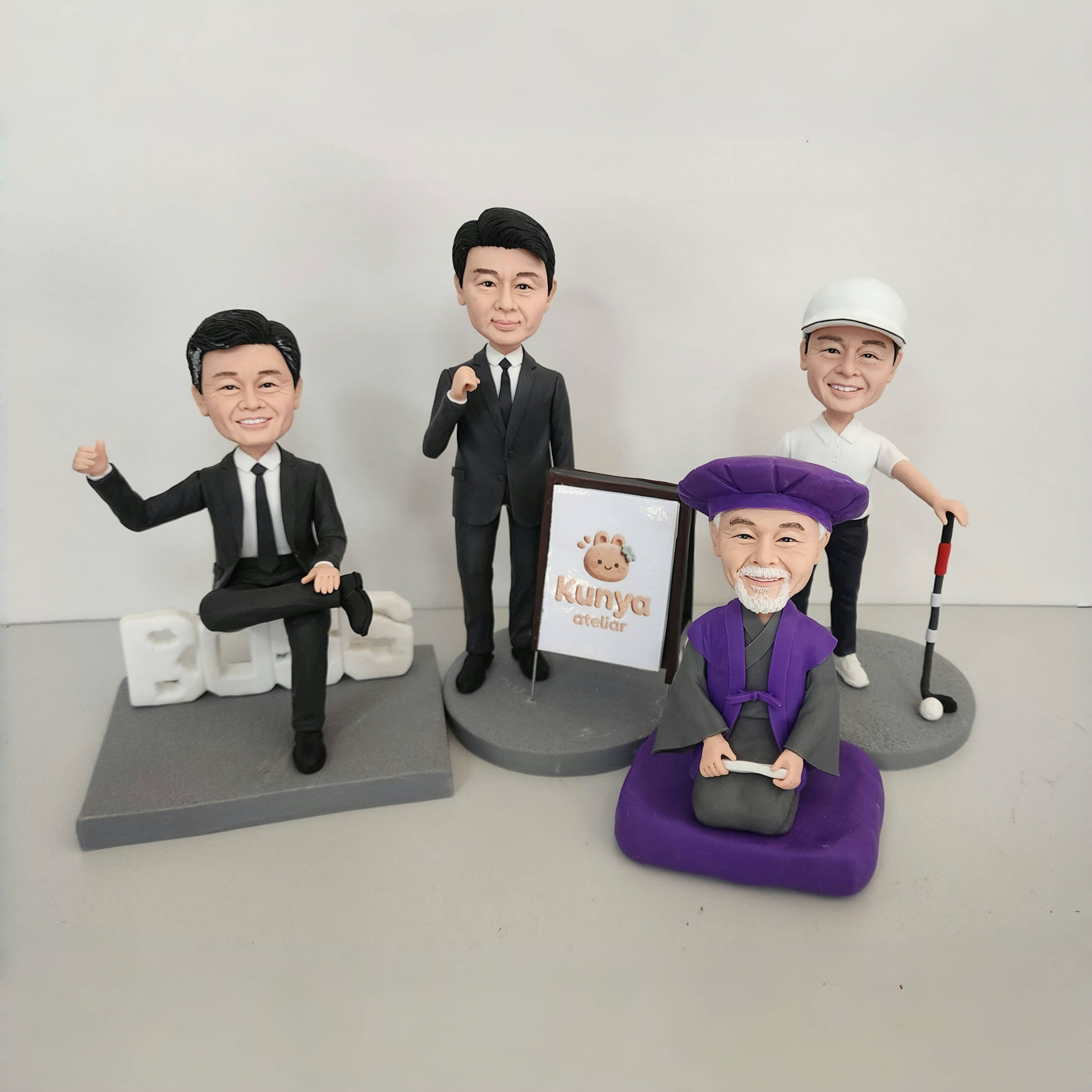 オーダーメイド 写真で作る ボブルヘッド 自分のフィギュア 記念ギフト 誕生日 御祝 定年退職 社長への贈り物