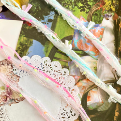 ＊.。引き揃え糸 セットＡ（ブルー系3m / ピンク系2.8m） 4枚目の画像