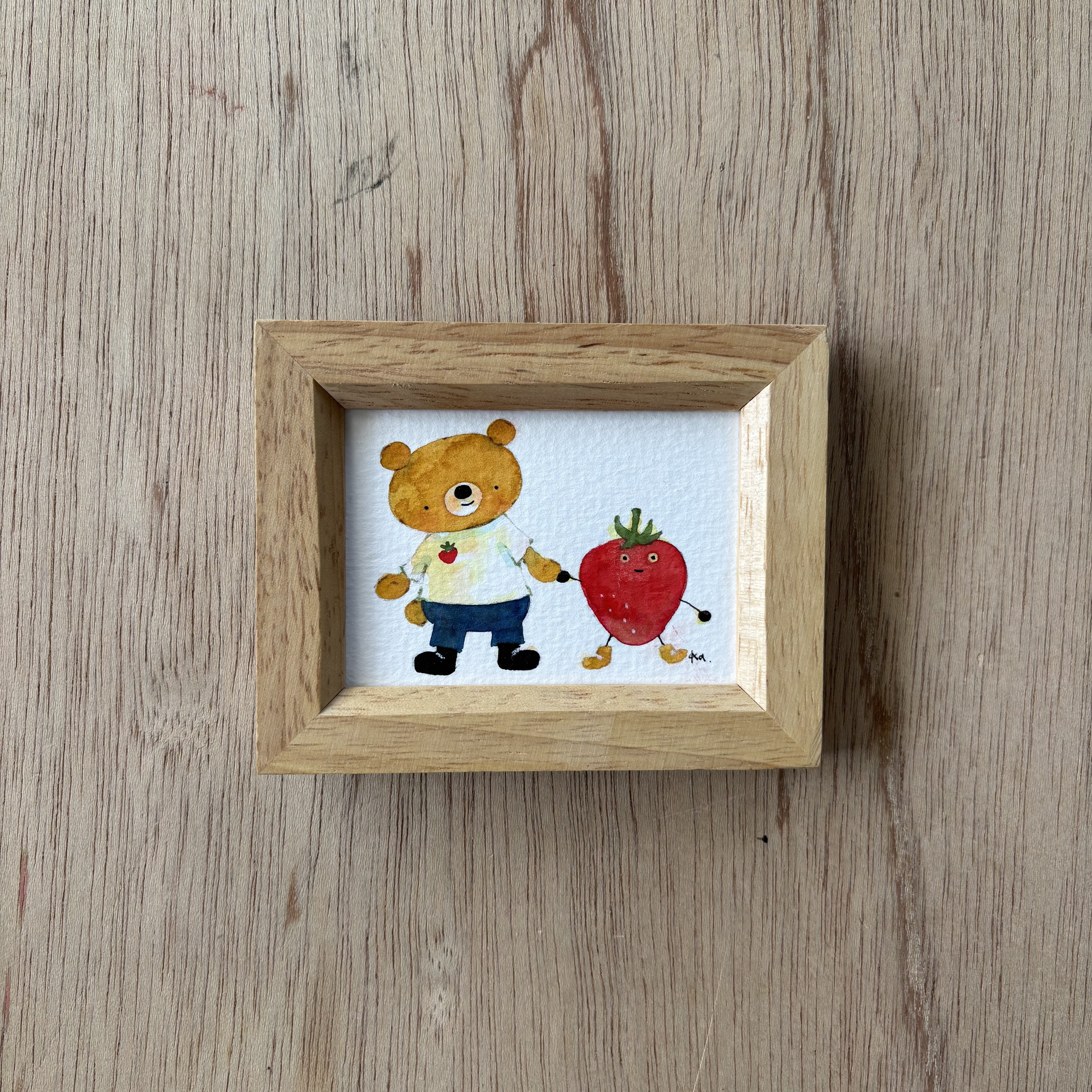 「手をつなご」ミニ額　原画