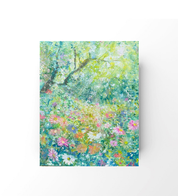 油絵 原画 限定1点 「Melody of Flowers」送料無料 絵画