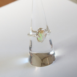 (獨一無二，925銀) 巴洛克蛋白石銀戒指 (10*5毫米，尺寸15) 第4張的照片