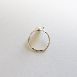 (獨一無二，925銀) 巴洛克蛋白石銀戒指 (10*5毫米，尺寸15) 第6張的照片