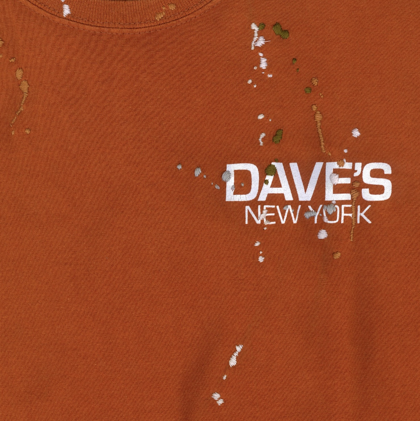 ハンドメイド スプラッシュ ペイント 刺繍 Tシャツ