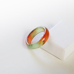 （獨一無二）大理石玉髓空心戒指（13 號） 第1張的照片