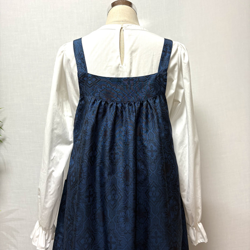 着物リメイク　ジャンパースカート　ノースリーブワンピース　ロング　2WAY 着物リメイク ジャンパースカート ロングワンピース 2WAY 花柄