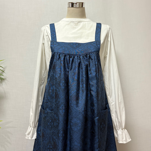 着物リメイク　ジャンパースカート　ロングワンピース　花柄　2WAY ノースリーブ 着物リメイク ジャンパースカート ロングワンピース 花柄 2WAY