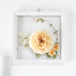 一輪花のフラワーパネル｜レジン×ドライフラワー｜特別な日に送りたい高級感あふれるフラワーパネル｜結婚・新築・記念日ギフト 5枚目の画像