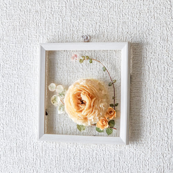 一輪花のフラワーパネル｜レジン×ドライフラワー｜特別な日に送りたい高級感あふれるフラワーパネル｜結婚・新築・記念日ギフト 6枚目の画像