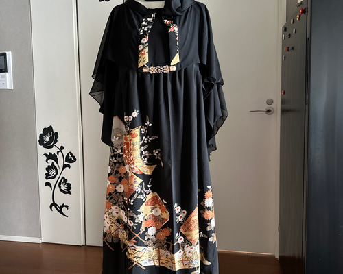 着物リメイクフルオーダー 留袖ワンピース 留袖ドレス(裏地付き) 友禅