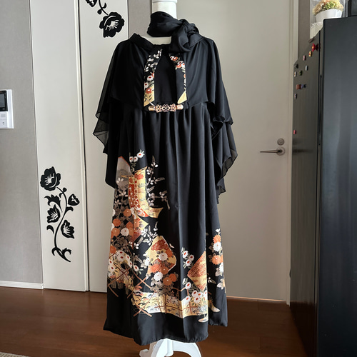 着物リメイクフルオーダー 留袖ワンピース 留袖ドレス(裏地付き) 友禅