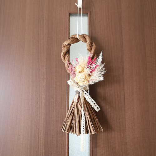 早割】 新春を彩るお正月飾り❁2wayミニスワッグ❁No.204 しめ縄飾り