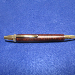 印度小葉金星紫檀 木地仕上げ 回転式ロングパトリオットボールペン 超
