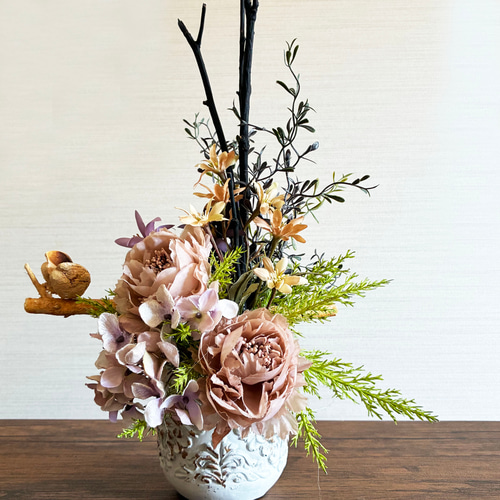 秋冬新作2025 テーブルフラワーauta-08 アートフラワーアレンジメント