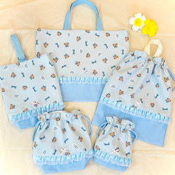 入園入学グッズ ユニコーン✖️パープル パステルカラー 5点