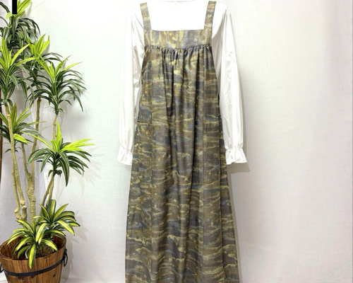 着物リメイク　ジャンパースカート　ノースリーブワンピース　ロング　2WAY 着物リメイク ジャンパースカート ロングワンピース 2WAY ノースリーブ