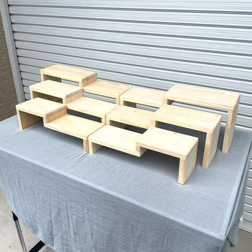 【段違いラック 6点セット】イベント什器/マルシェ 段違いラック 6点セット】イベント什器/マルシェ - メルカリ