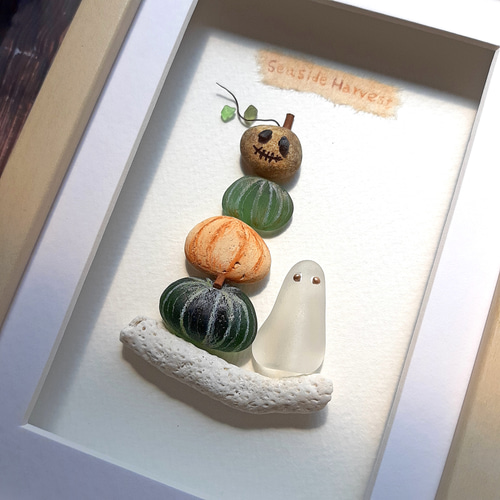 かぼちゃの収穫祭4 “Seaside Harvest”〉シーグラスアート その他アート