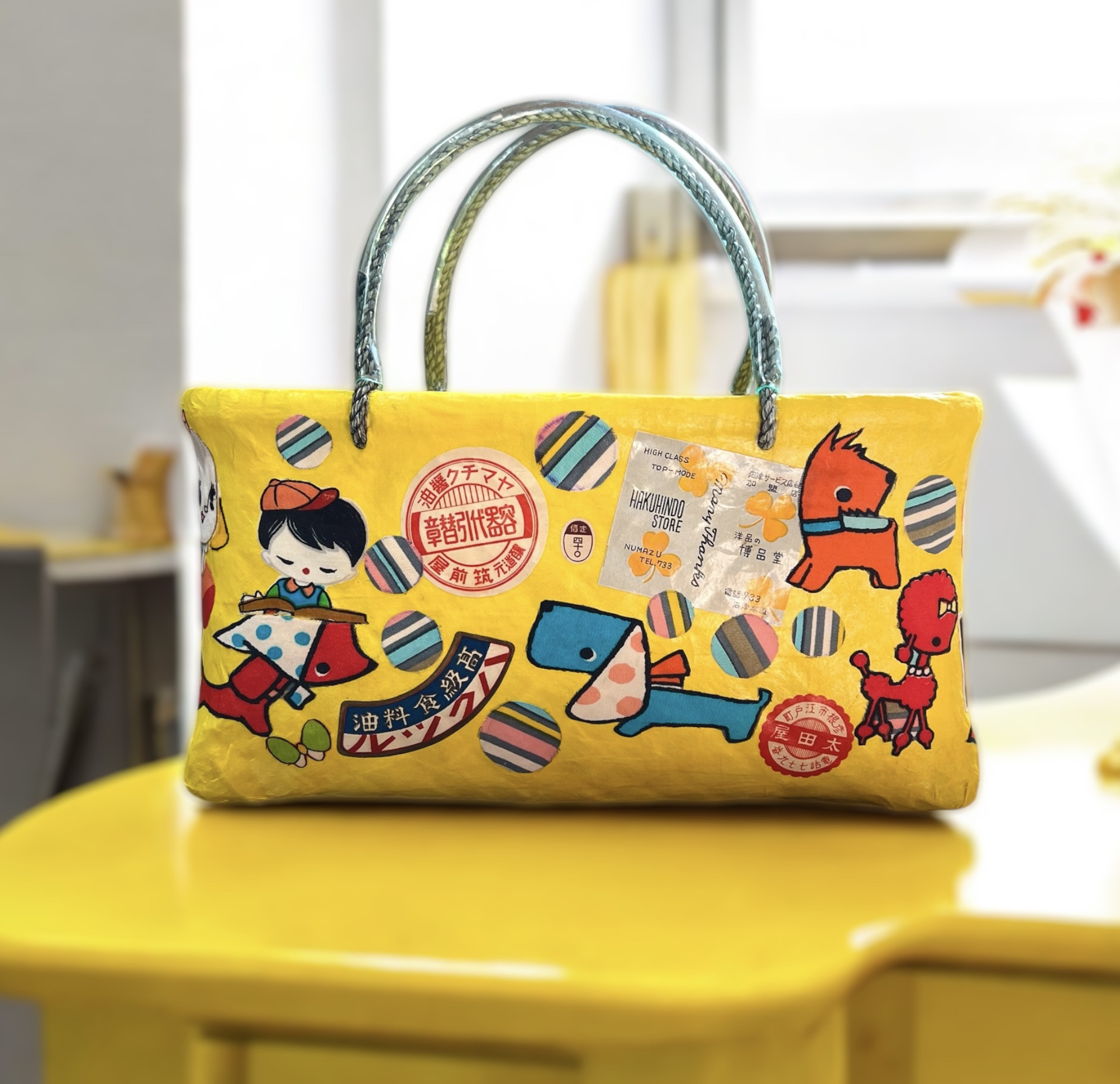 はいからさんの一閑張りかごバッグ