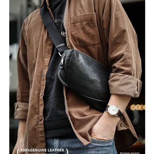 20245新商品の男の人の本革の胸バッグカジュアルな小さいショルダー