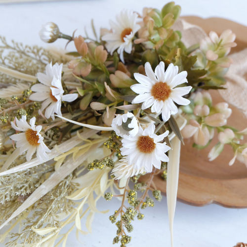 秋風にそよぐ北欧ナチュラルなスワッグ(アーティフィシャルフラワー