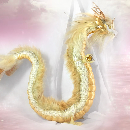黄金の昇り龍 金龍 竜 龍 可動 完全オリジナル 幻獣 神龍 最強の風水