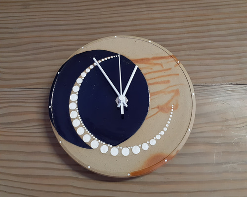 人気備前作家　備前焼　掛け時計 備前焼 ほたる備前 (蓄光)掛け時計 中 SDGs 新作 置き時計